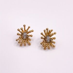 Gold and Silver Stud Earrings